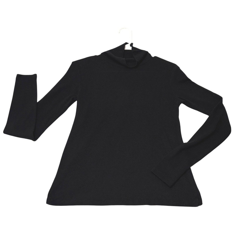 Alo Yoga Glimpse Long Sleeve Turtleneck Sweater Black XS Crossover Back